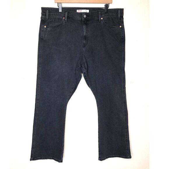 Signature Levi Strauss Sz: 18 W34 Heritage High Rise Kick Boot Jeans Black Wash - Picture 1 of 14